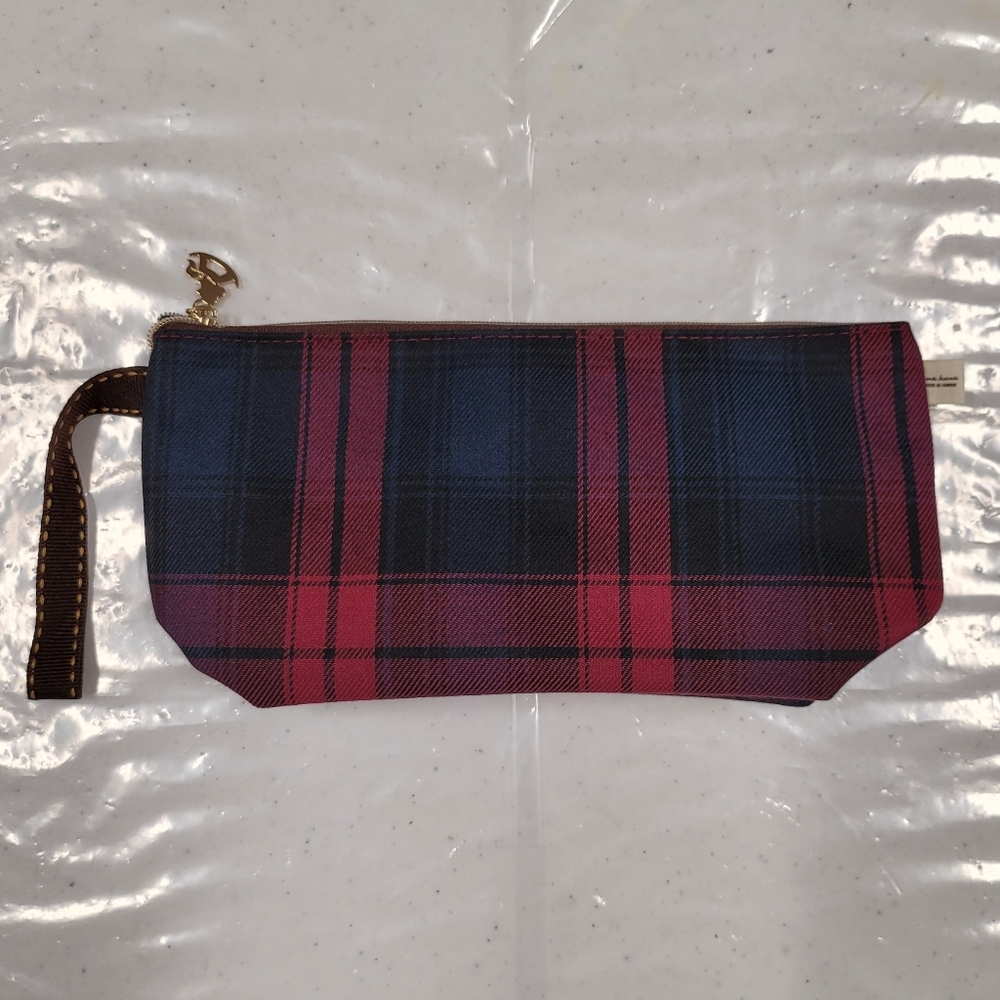Waterproof Plaid Dumpling Cosmetic Makeup Bag - Picture 7 of 12